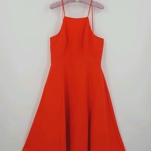 Black Halo Bright Red  Sheath Midi Dress Sz12